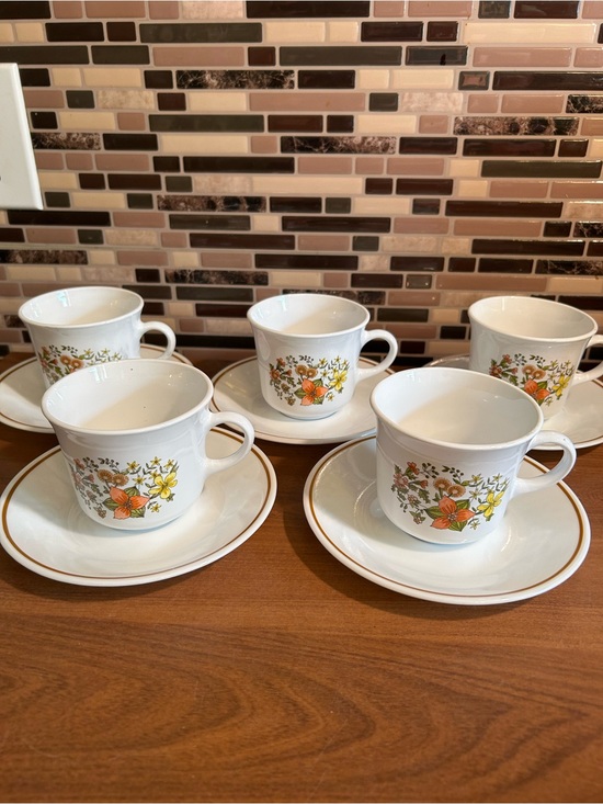 Corelle Other - Vintage Corelle Indian Summer Tea Cup and Saucer Set 5 Cups
